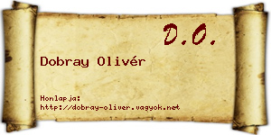 Dobray Olivér névjegykártya
